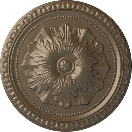 Ekena Millwork Richmond Ceiling Medallion (Fits Canopies up to 2 5/8"), Hand-Painted Warm Silver, 18"OD x 1 3/8"P CM18RIWSS